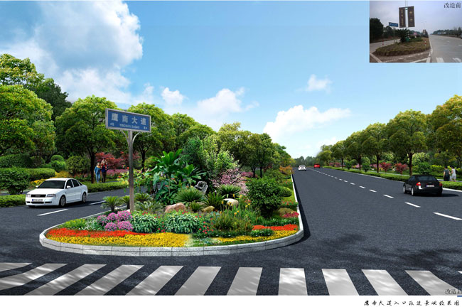 江西鹰潭高新技术开发区道路绿化景观方案设计
